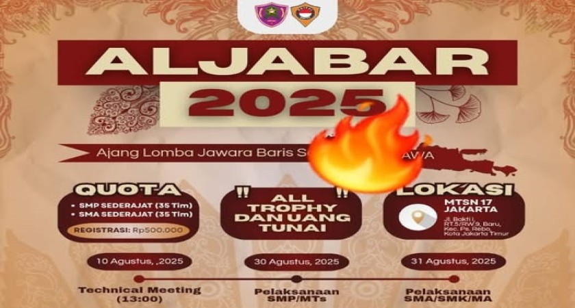 Lomba Baris-Berbaris se-Pulau Jawa Hadir di MTsN 17 Jakarta