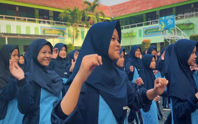 Senam Kebugaran Bersama, MTsN 17 Jakarta Bangun Semangat dan Hidup Sehat