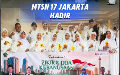 MTsN 17 Jakarta Hadiri Dzikir dan Doa Kebangsaan di Monas