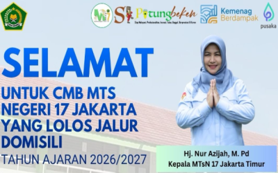 Pengumuman : 10 Calon Murid Lolos Jalur CMB MTsN 17 Jakarta
