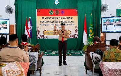 MTsN 17 Jakarta Timur Terima Kunjungan Tim Pemantauan dan Evaluasi Pendidikan Kepramukaan